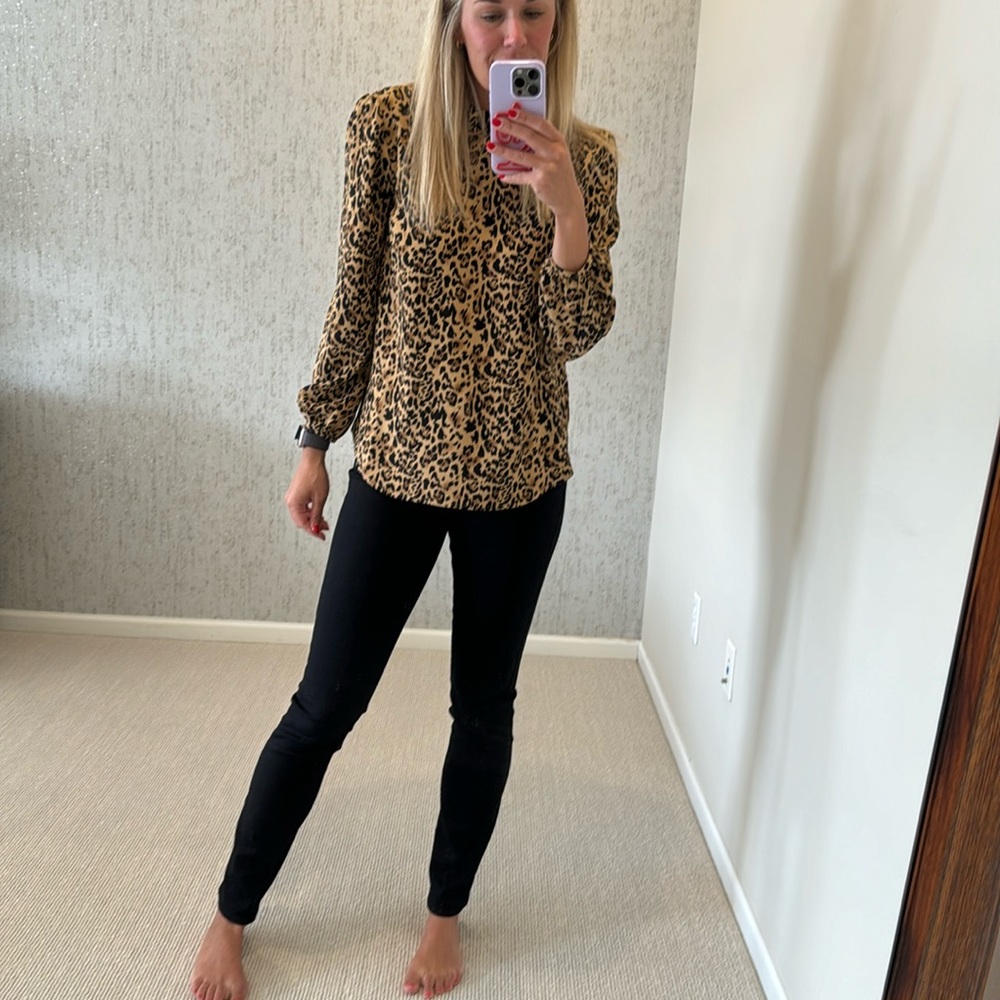 J Crew Animal Print Blouse